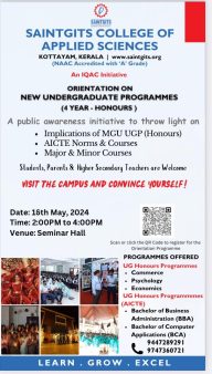 Orientation on New Undergraduate Programmes